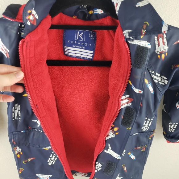 Korango Rain Jacket Rocket Spaceship Unisex Size 3Y - Picture 3 of 8